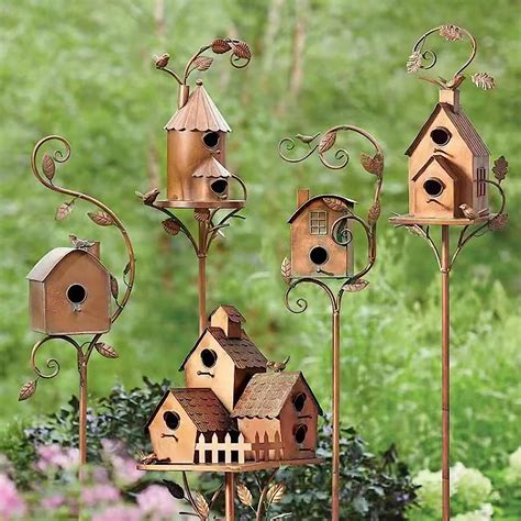 metal art bird house|metal birdhouses for outdoors.